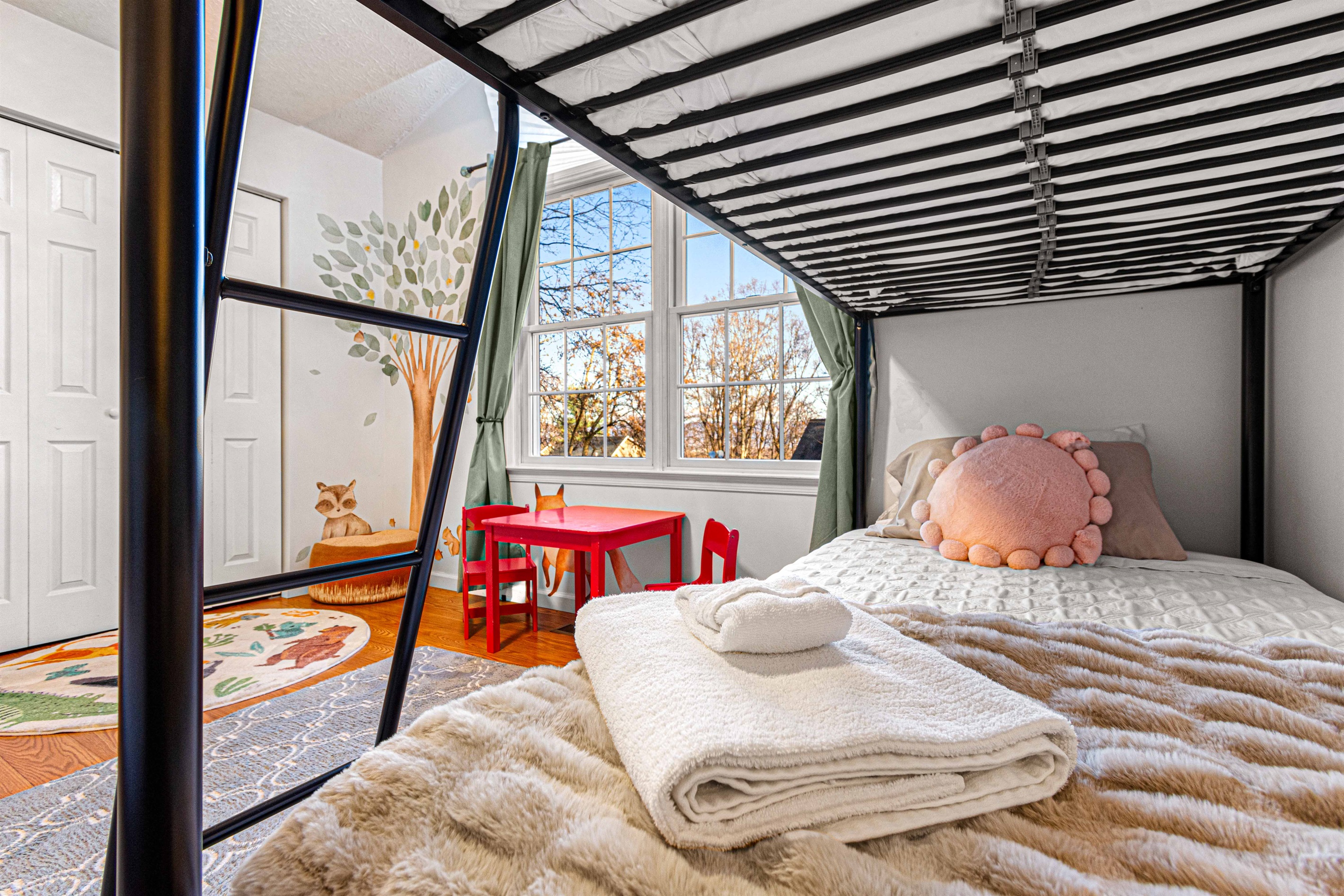 Kids will love having their own special room. A perfect space for siblings or friends to share and make memories together.