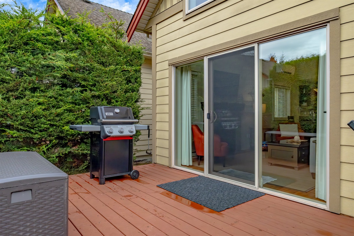 Fire up the grill and enjoy the patio