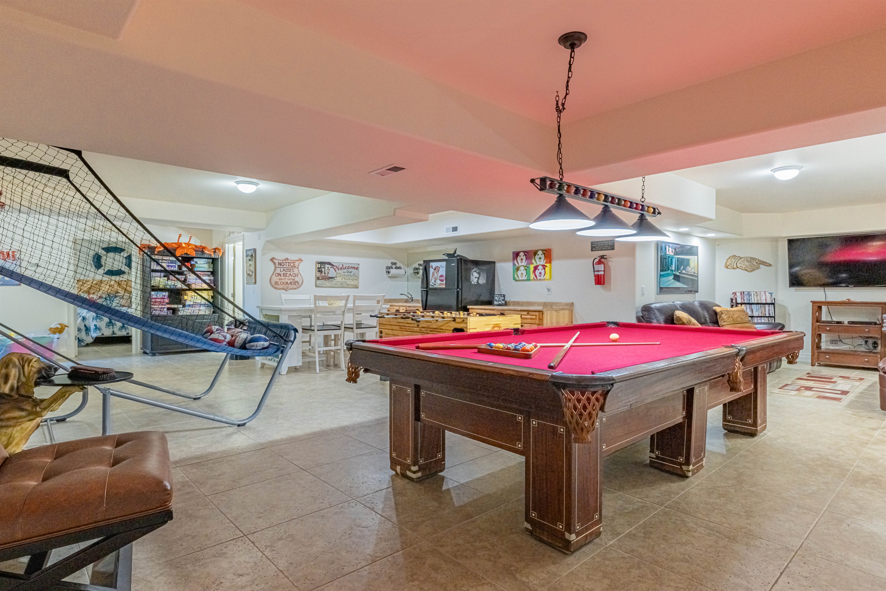 Adults and kids alike love the game room!