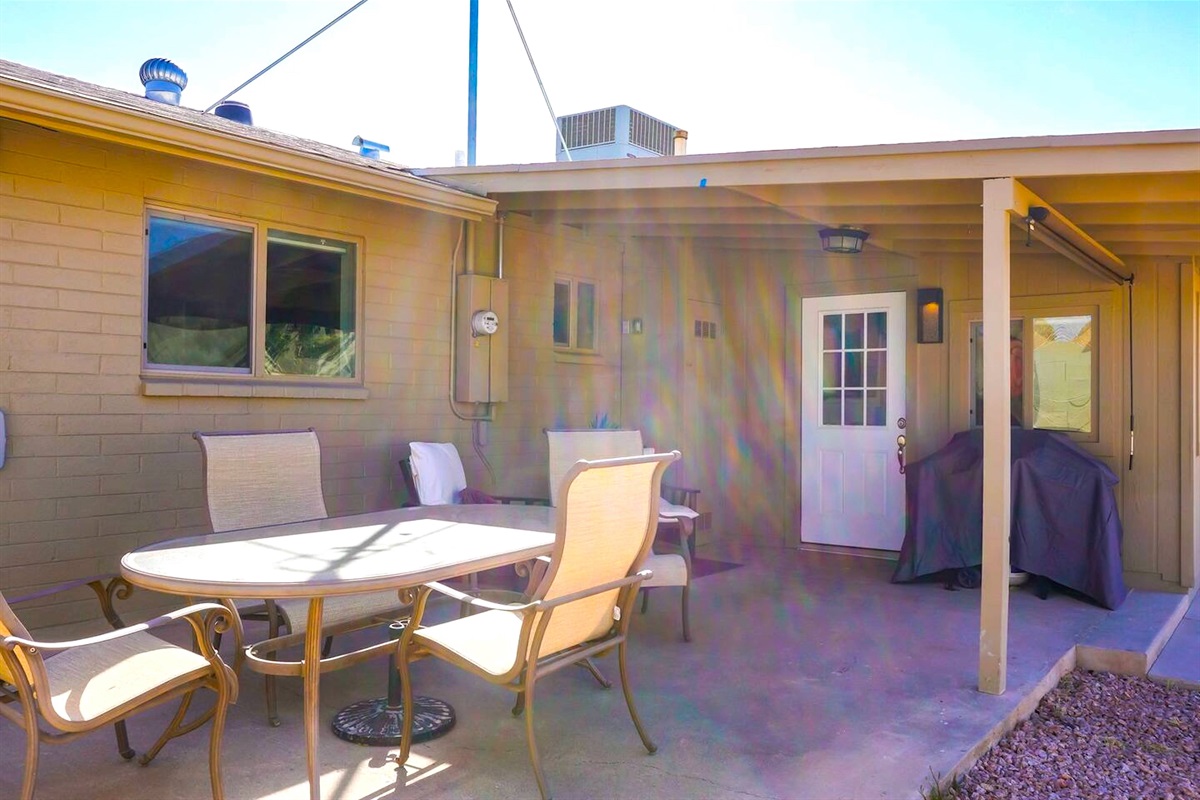 In the evenings enjoy a barbeque dinner and eat out on the patio table.