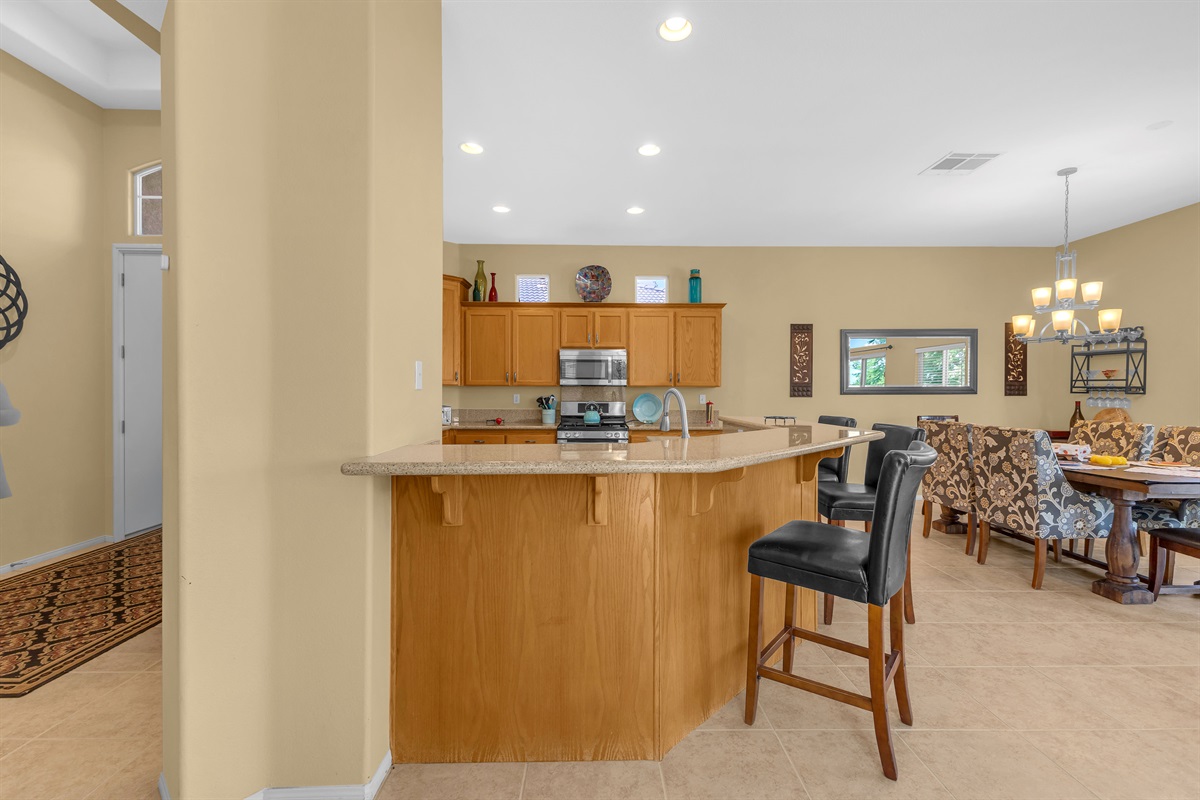 Island with seating