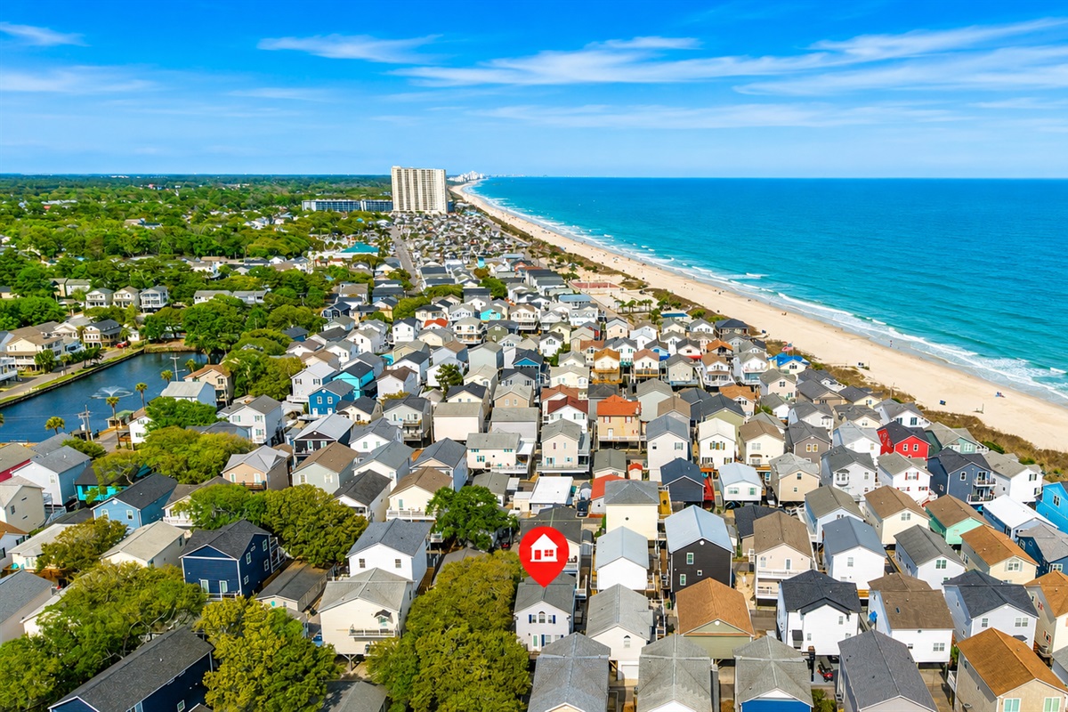 Just nine houses back from the beautiful Atlantic ocean