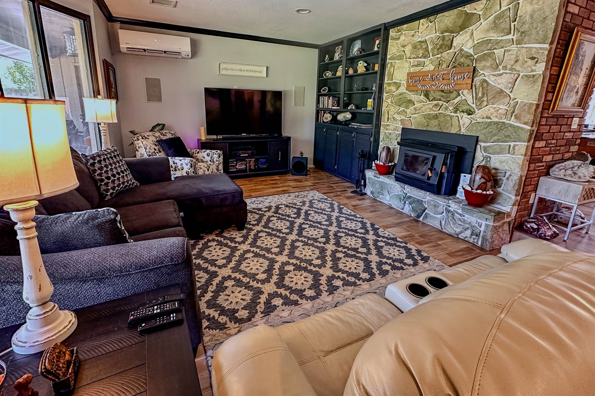 Living Room with Fire Place/Stove