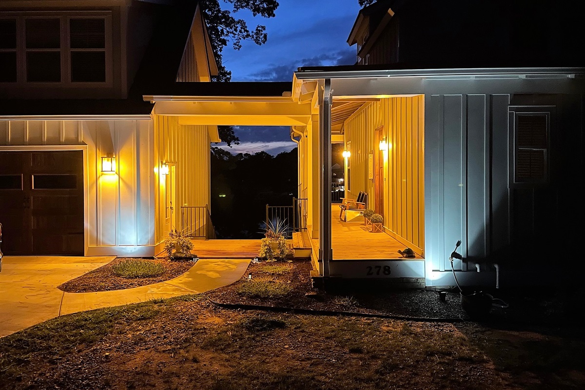 Breezeway at night