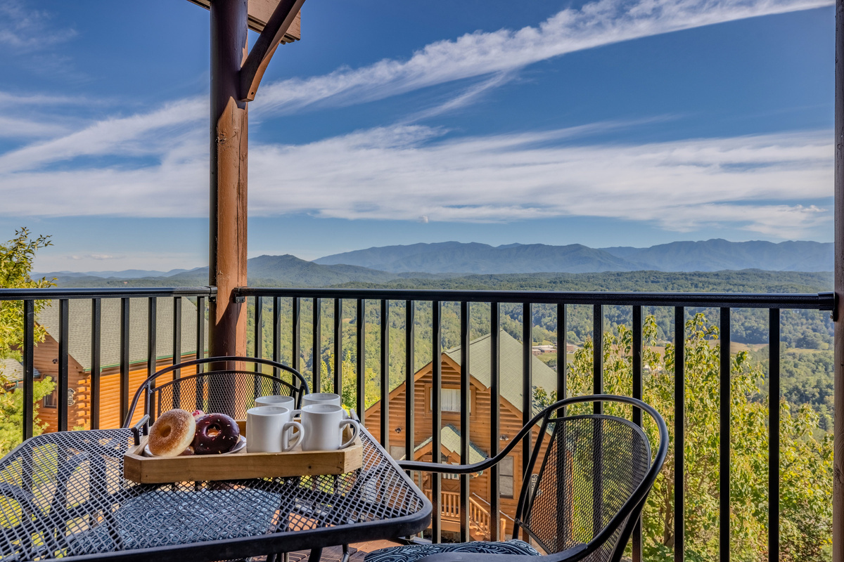 Out Smoky Mountain View is the first cabin on the left on our level.  The view is unbelievable