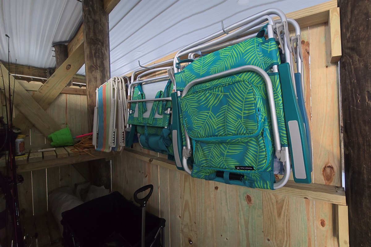 Downstairs Storage , Beach Chairs provided