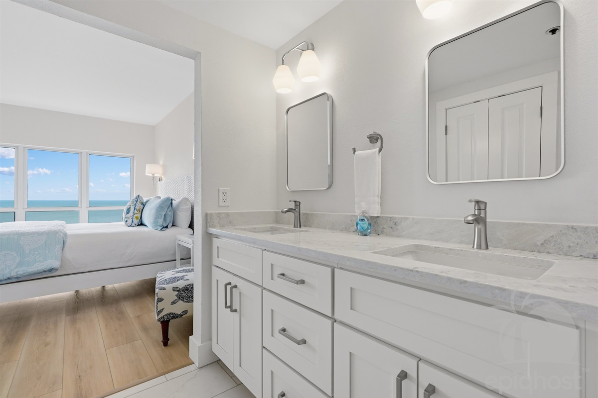 Master bath with double vanity