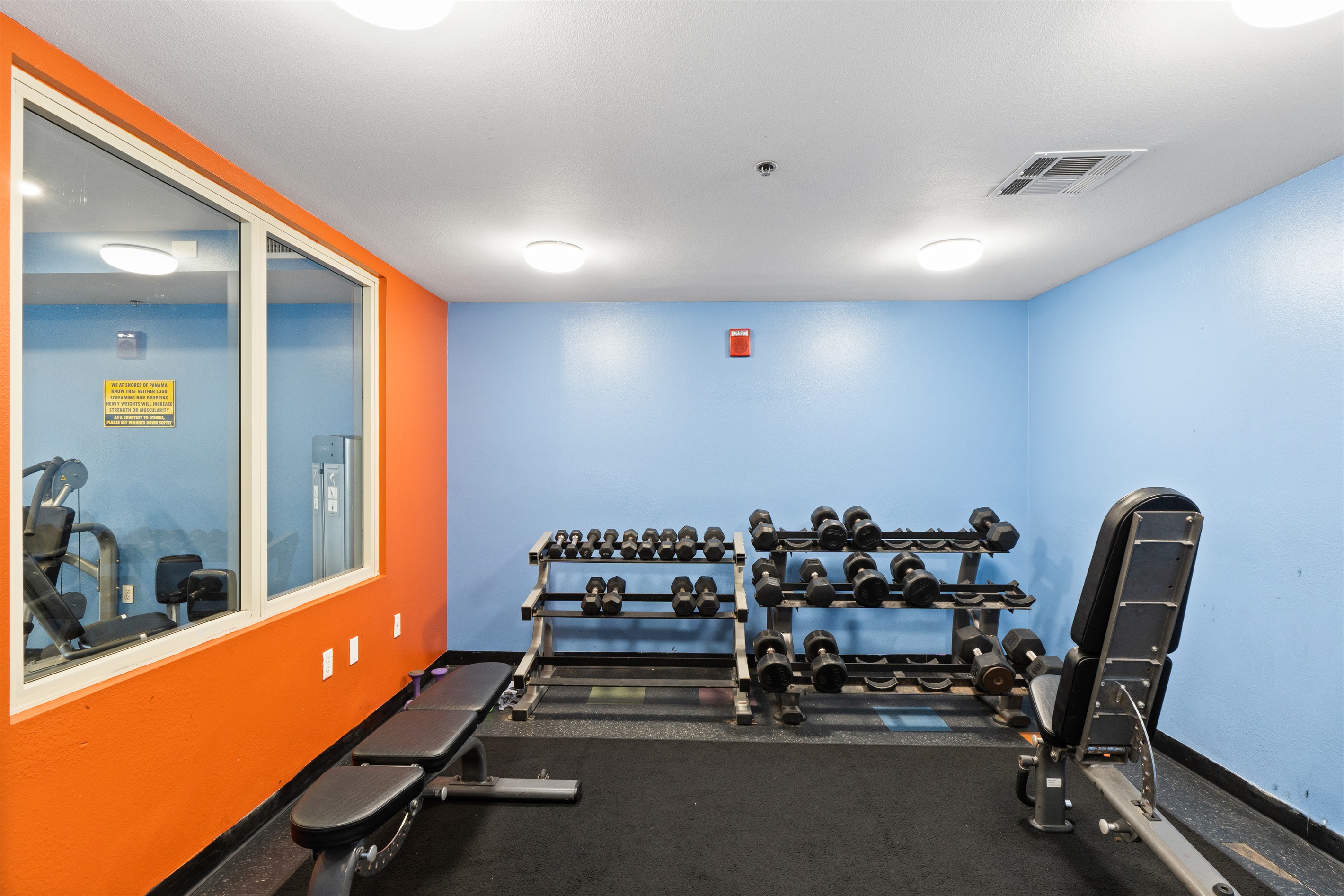 Free weights section.