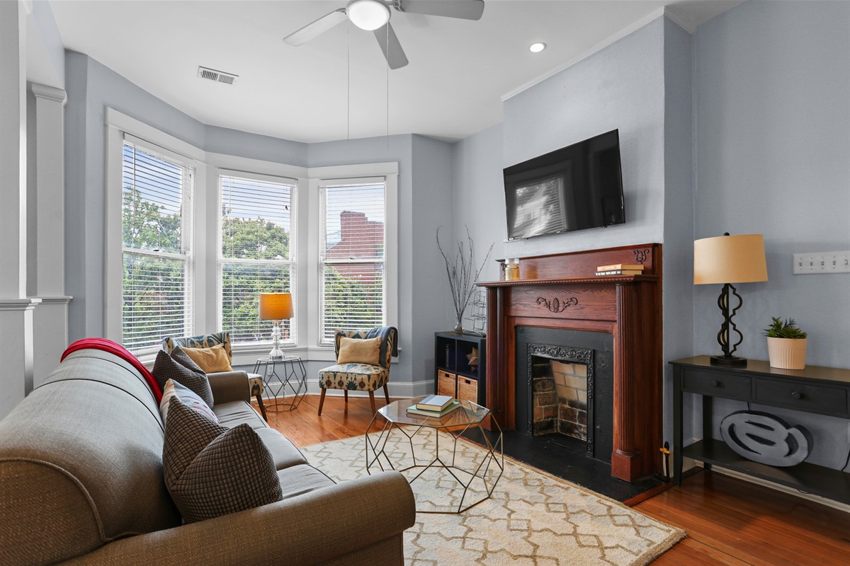 Soak in the natural light from the stunning bay window.