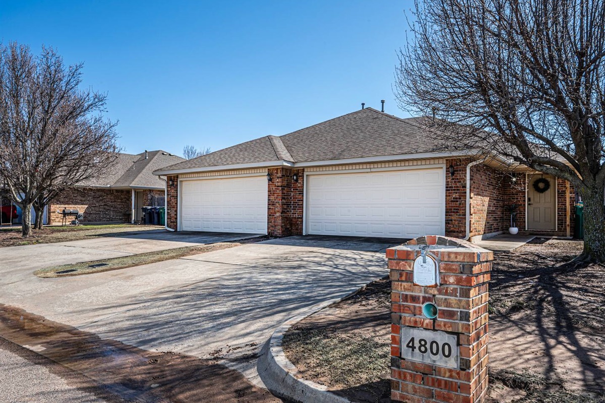 Stylish, classic brick exterior with plenty of off street parking.