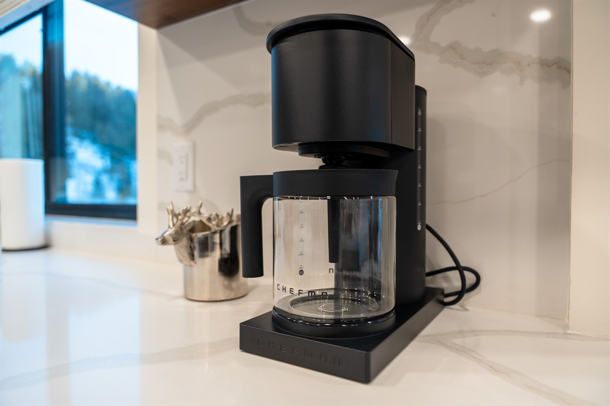 Dedicated coffee station — start your mornings right