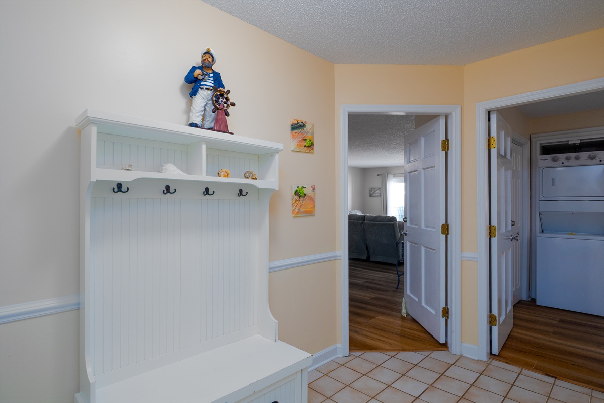 Laundry facilities inside the condo