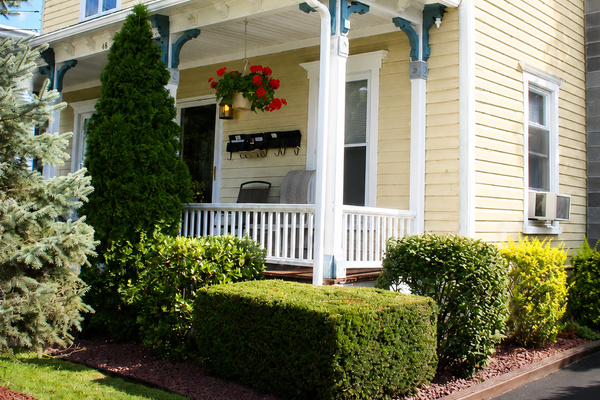 Beautifully manicured yard and off street parking