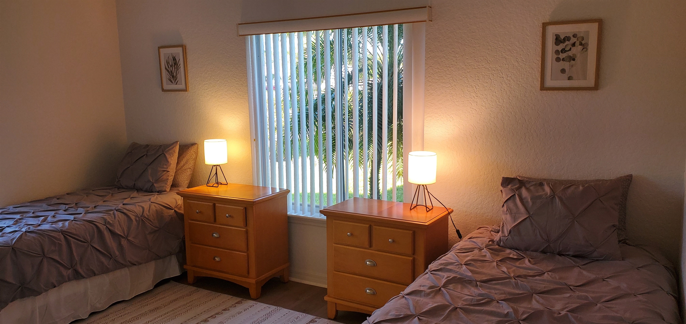Double bed and Twin bedroom