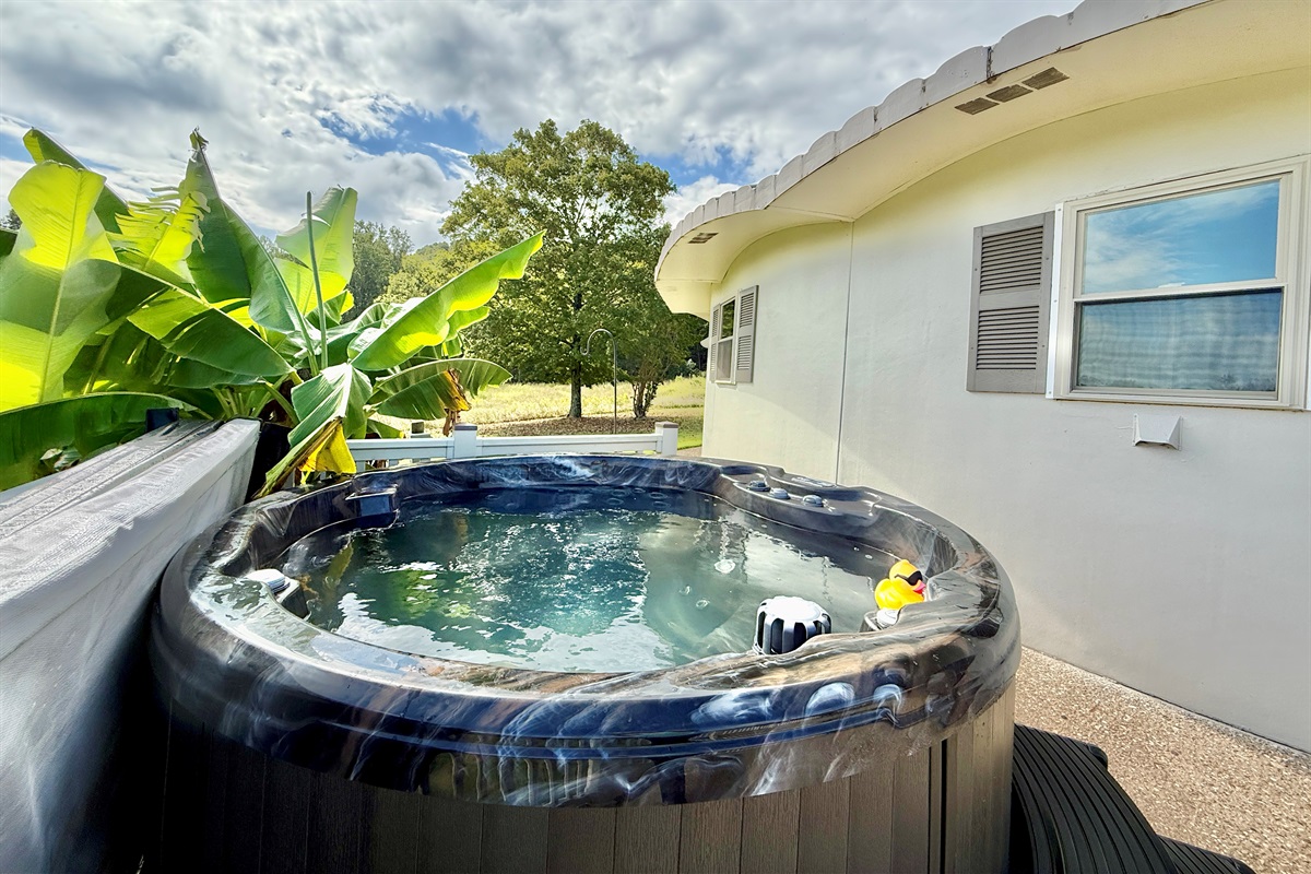 Hot Tub on the east side of home