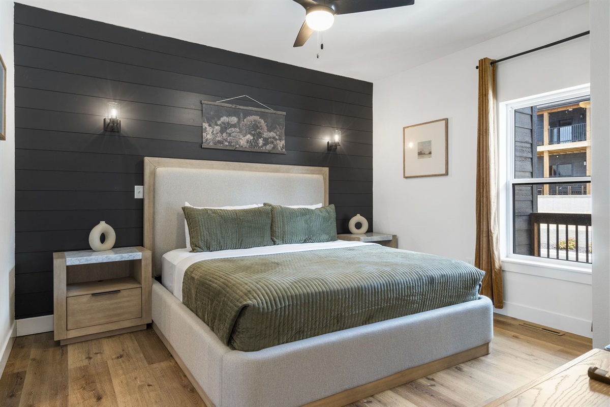 Main level King #1 bedroom with ensuite bathroom
