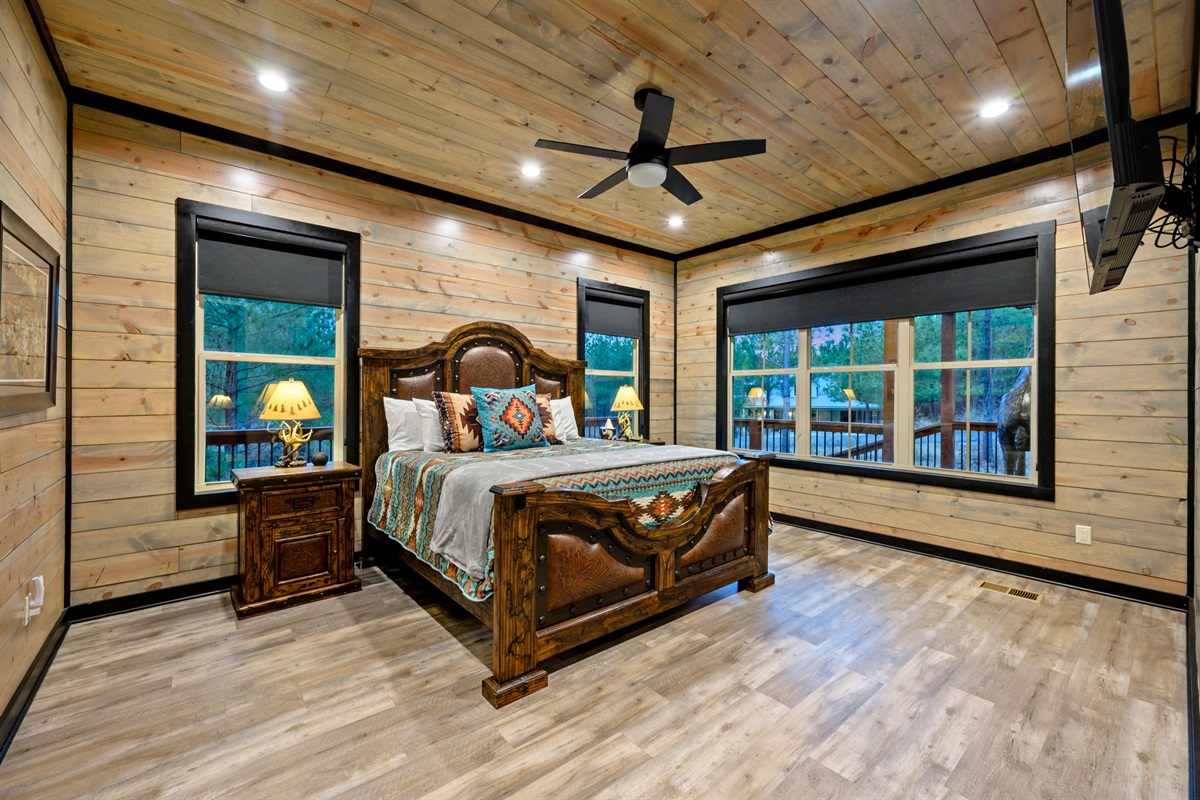 Bedroom 1 - King ensuite sits off the living room.