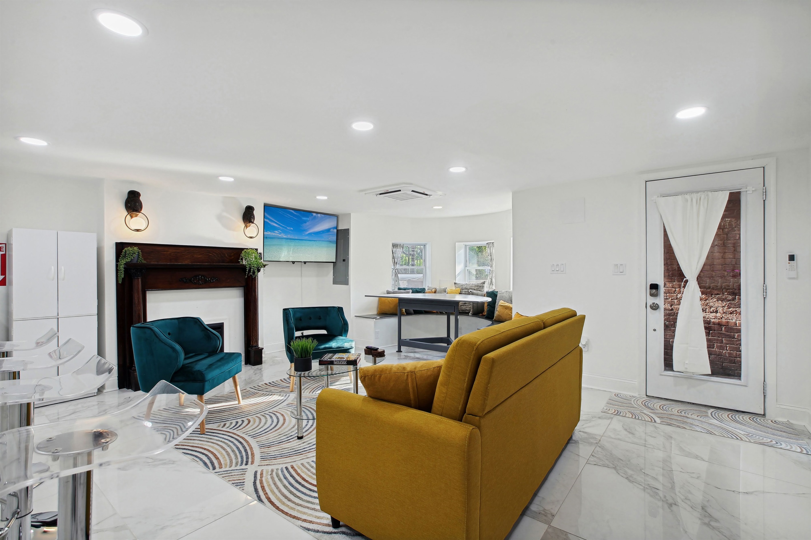 Enjoy sitting in the open floor plan living room on the lower level, which is great for hosting