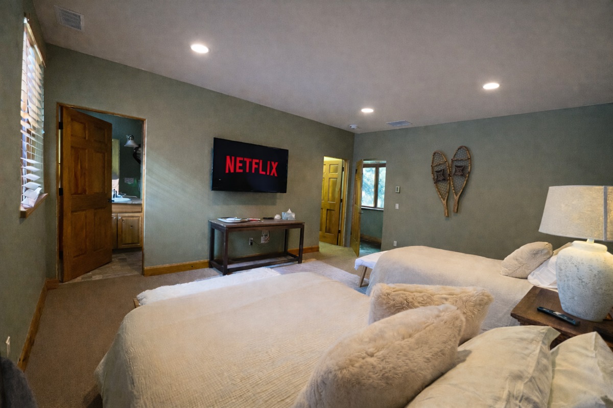 Relax in alpine-inspired soft bedding and plenty of space