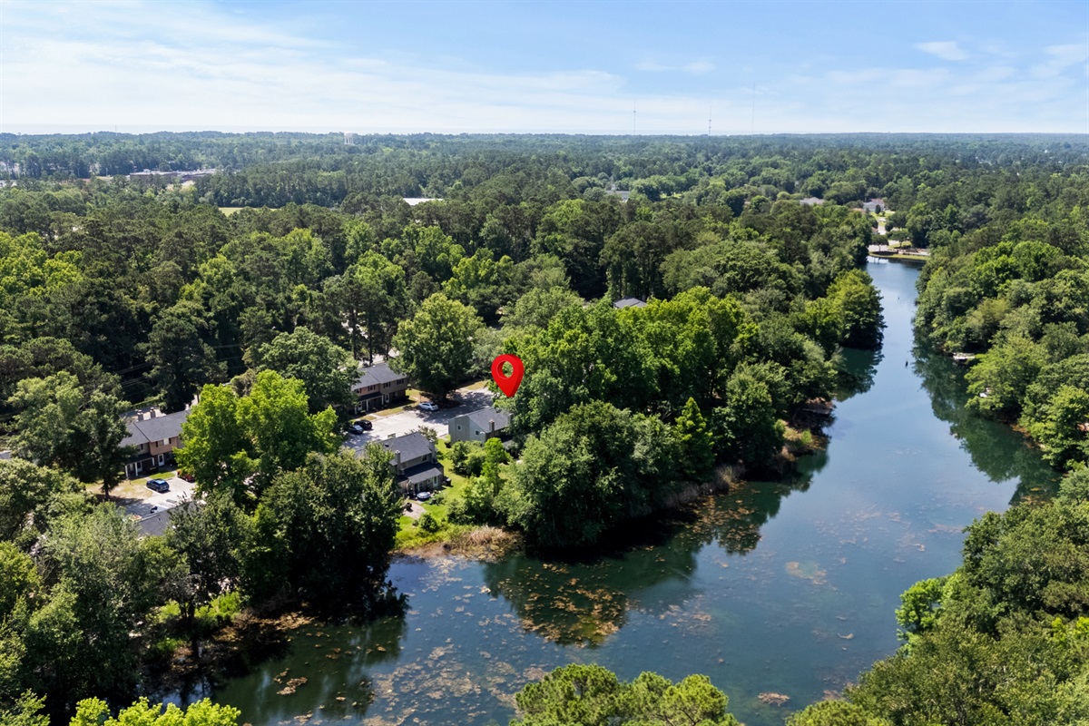 Located on the water