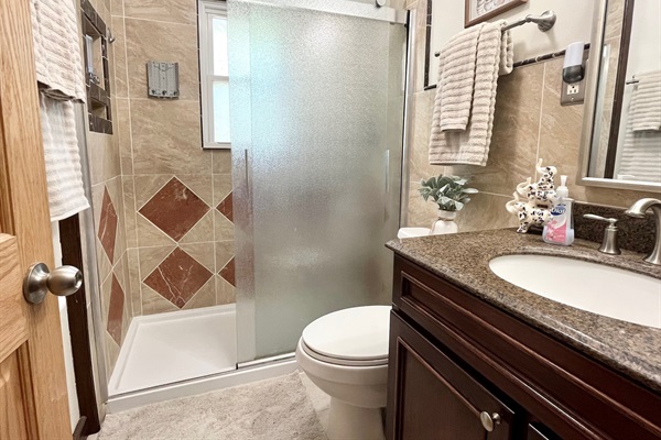 Full bathroom with a walk-in shower