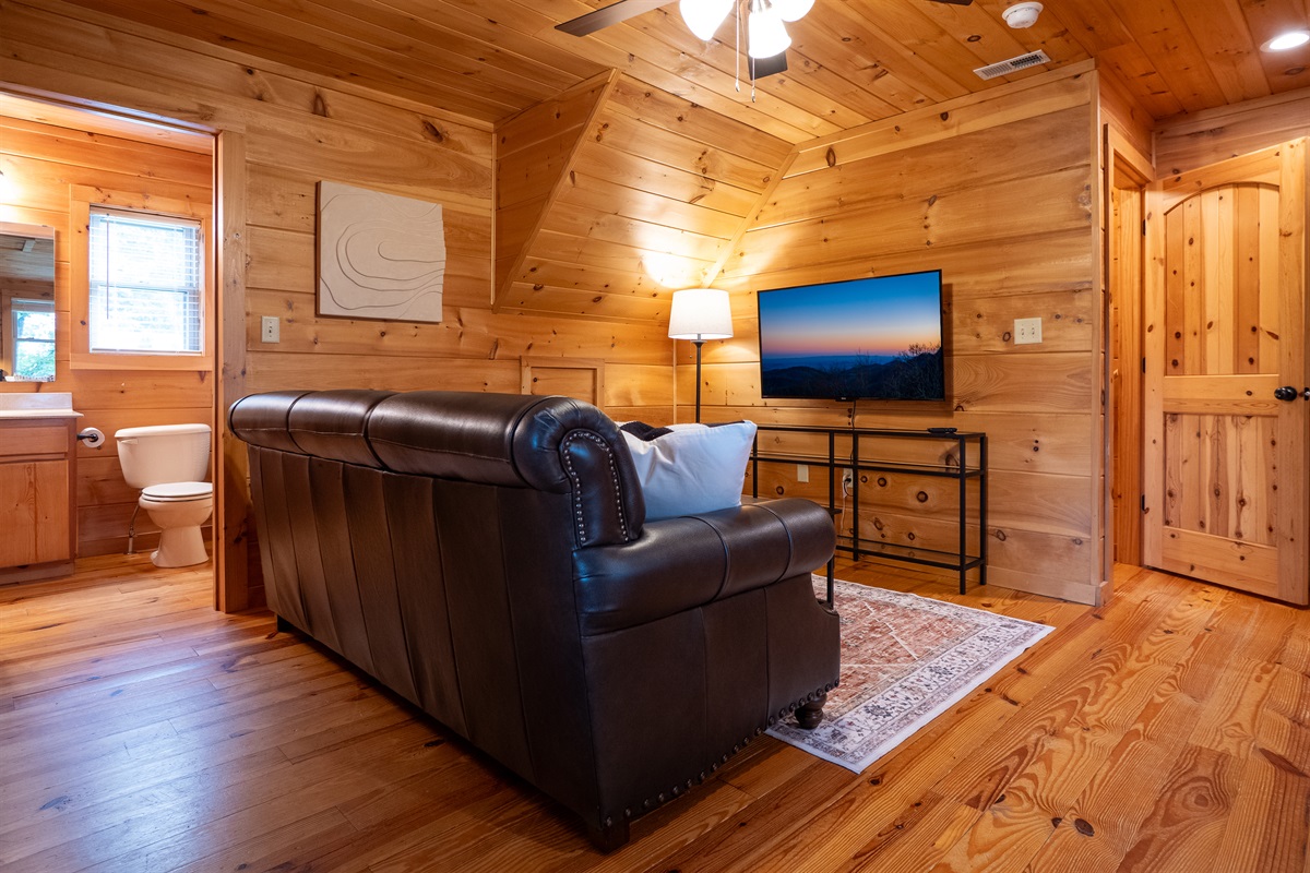 Peaceful lounge spaces in the primary suites are ideal for reading, relaxing, or remote work.