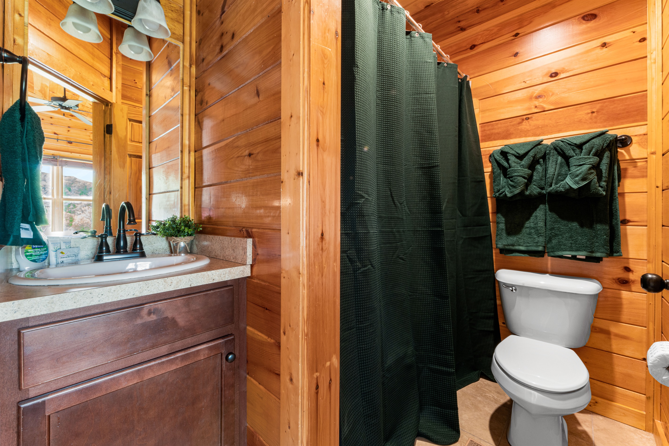 Combination shower and tub