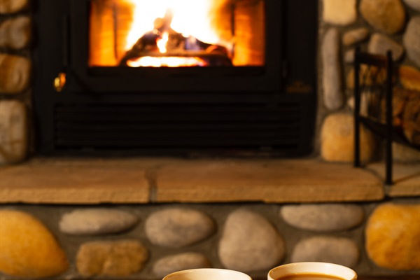 Cozy Wood Buring Fireplace
