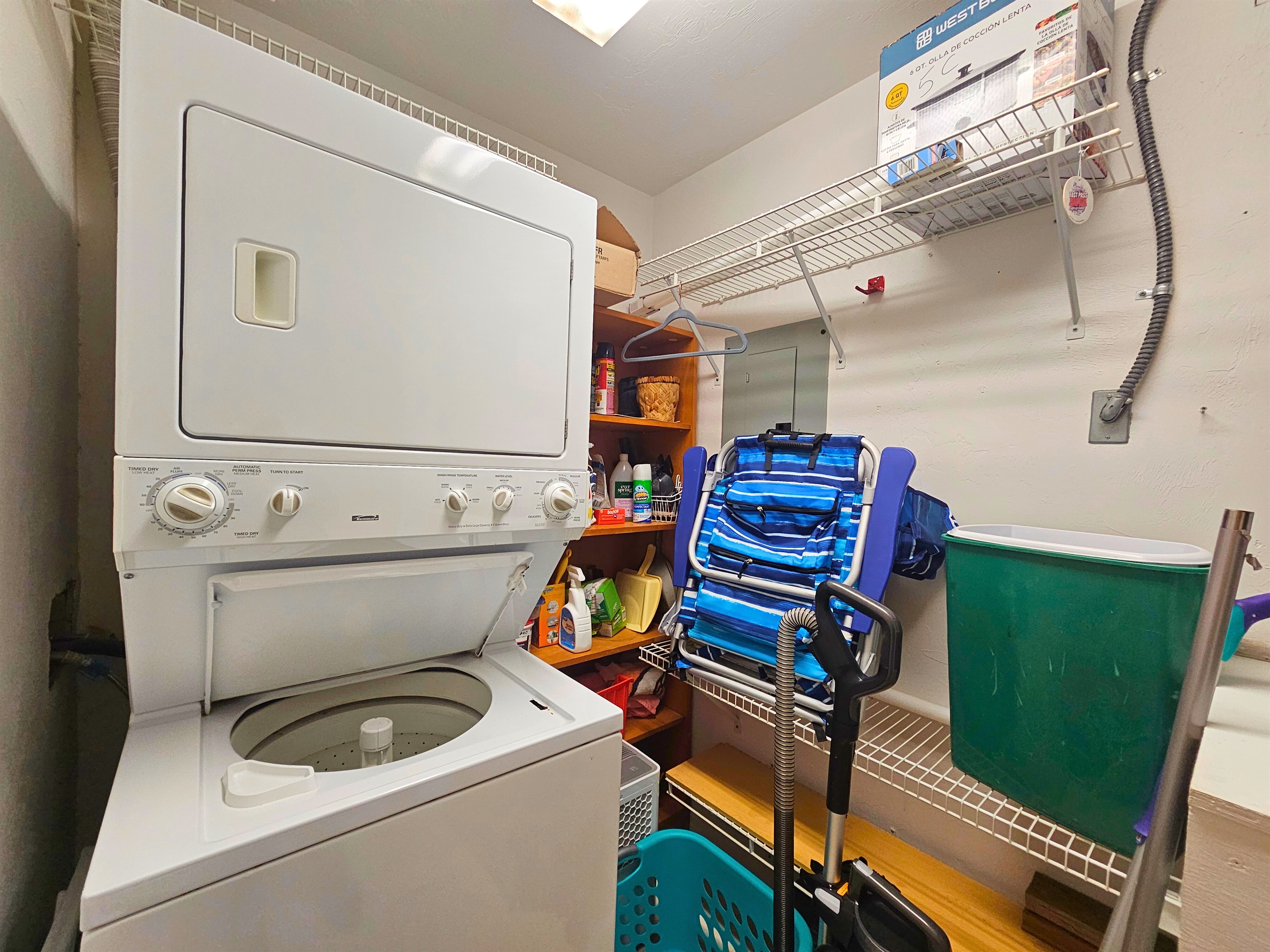 Washer and dryer with starter detergent
