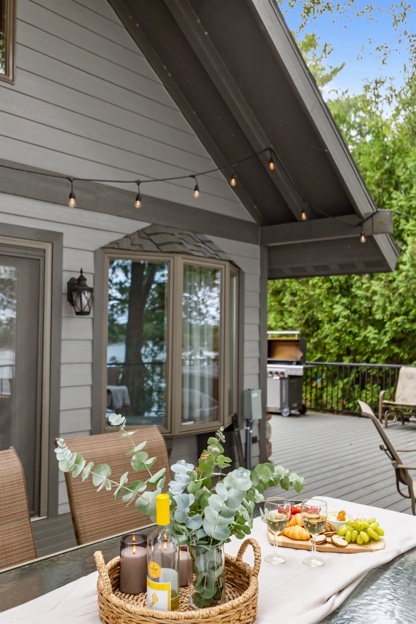 Gather for outdoor meals on the deck or cozy up around the fire for unforgettable evenings together