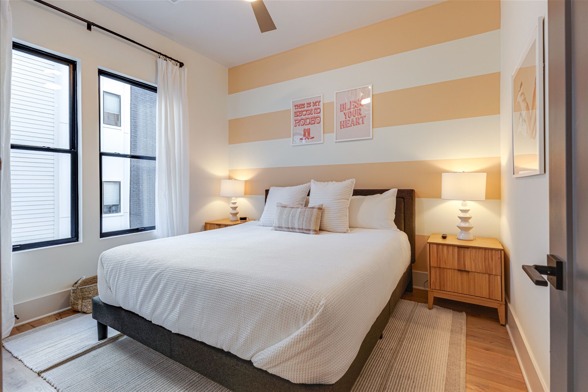 2nd Floor Bedroom with King Bed and Bathroom right outside door