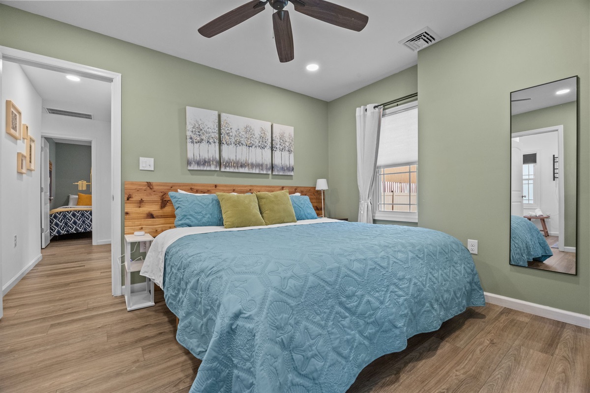 Plenty of space to stretch out in the master bedroom king bed! Perfect for a good night's sleep