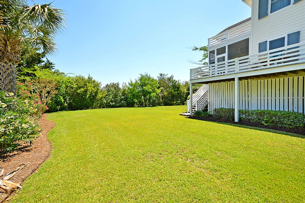 Spacious & Grassy Backyard