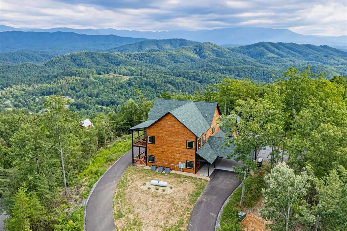Aerial View of Shell Mountain Summit