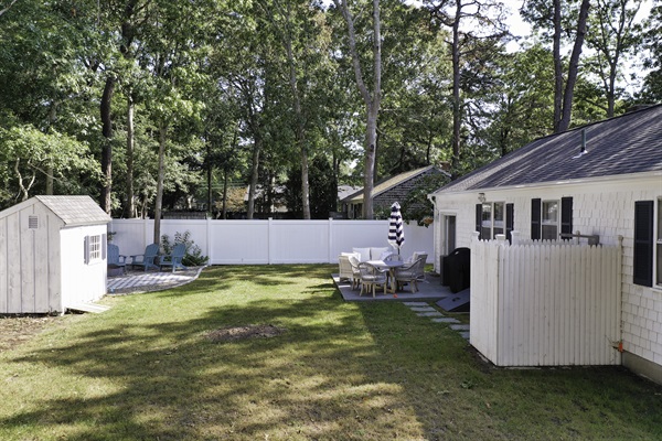 Our outdoor shower is ready to refresh you after a long, tiring day.