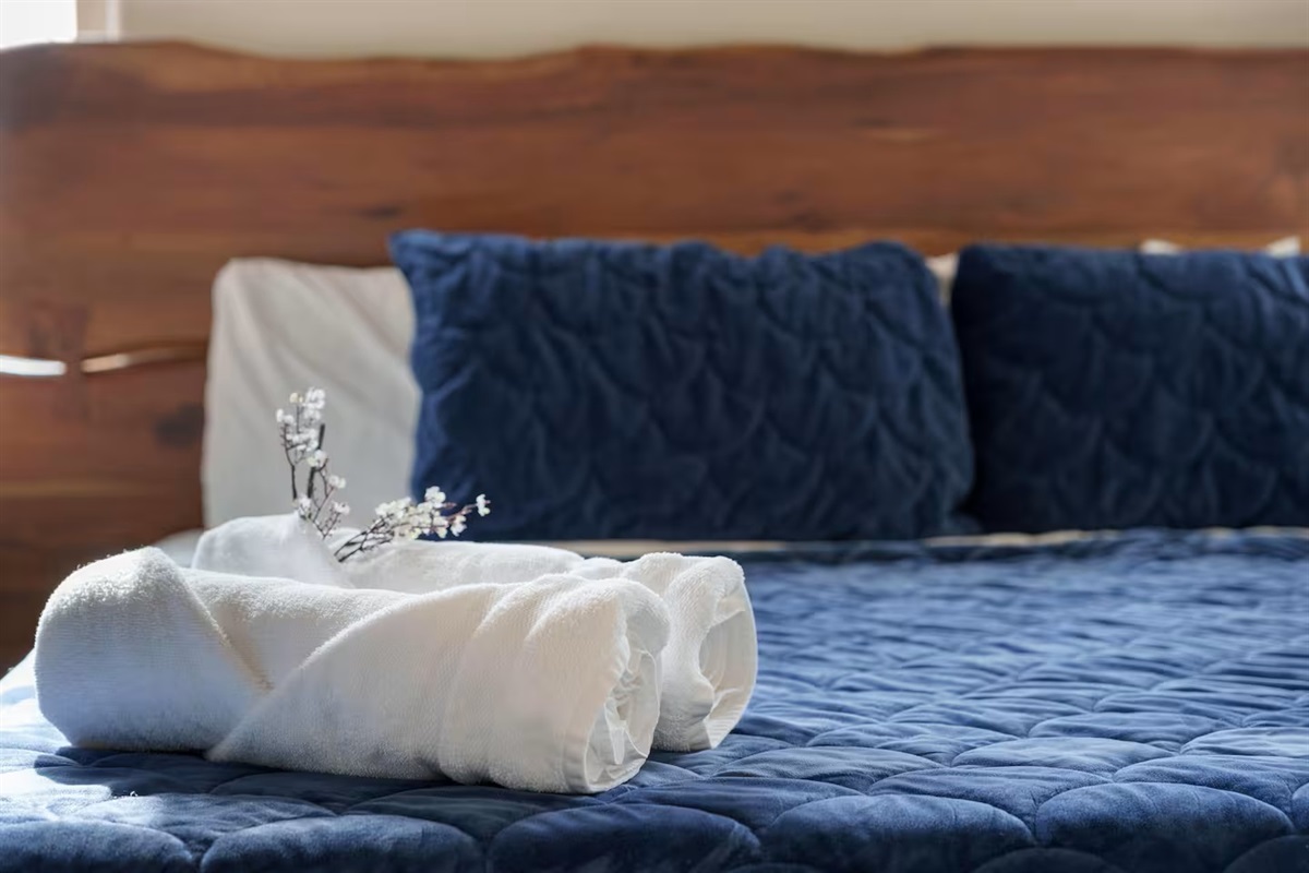 Luxurious welcome bedding