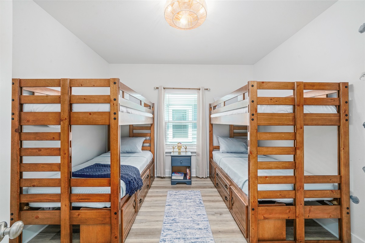 Bedroom 4: Bunk Room
A bright and practical bunk room designed for kids or extra guests to relax and sleep comfortably.
