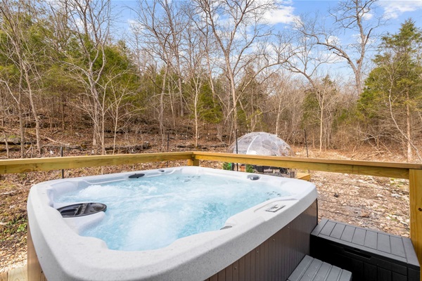 Hot Tub Oasis: Relax in your private hot tub, surrounded by serene forest views and nature's tranquility!