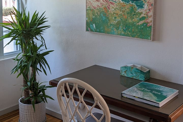 Here we have a built in desk in the Coral Suite. I(Chris) wanted to add a 21" Imac for guests that didnt want to bring their laptop. If you stay with us, or not love to hear your thoughts on that!