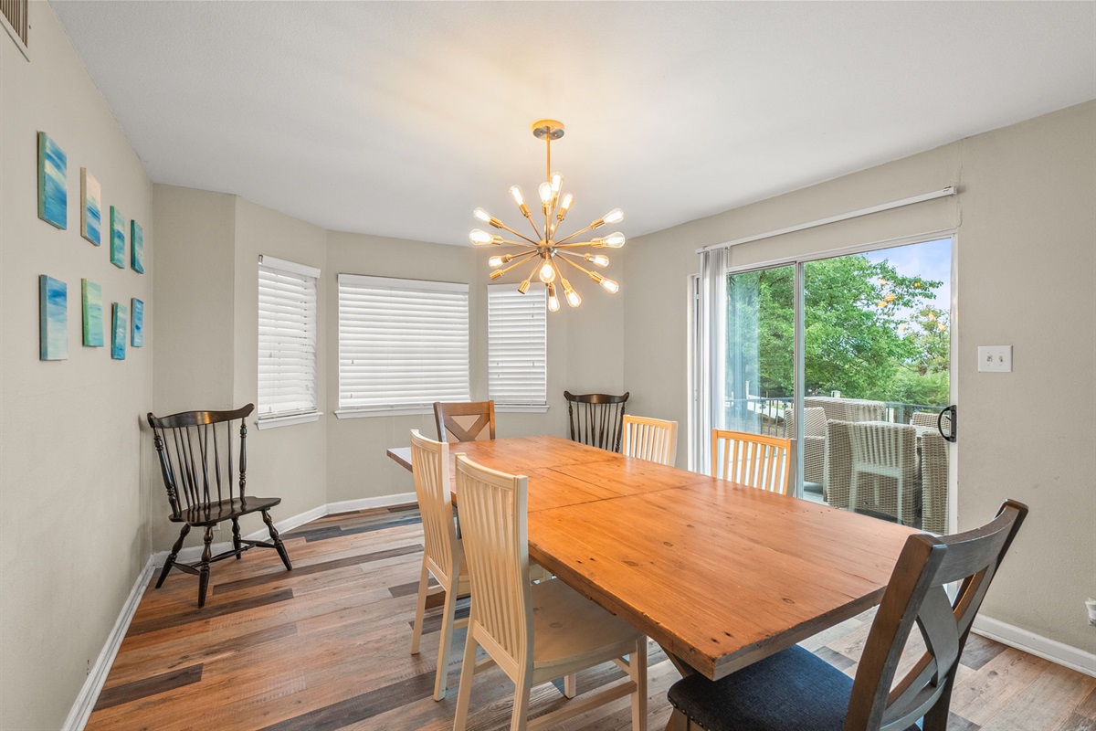 Grab a bite in tonight, just off the kitchen and great room.