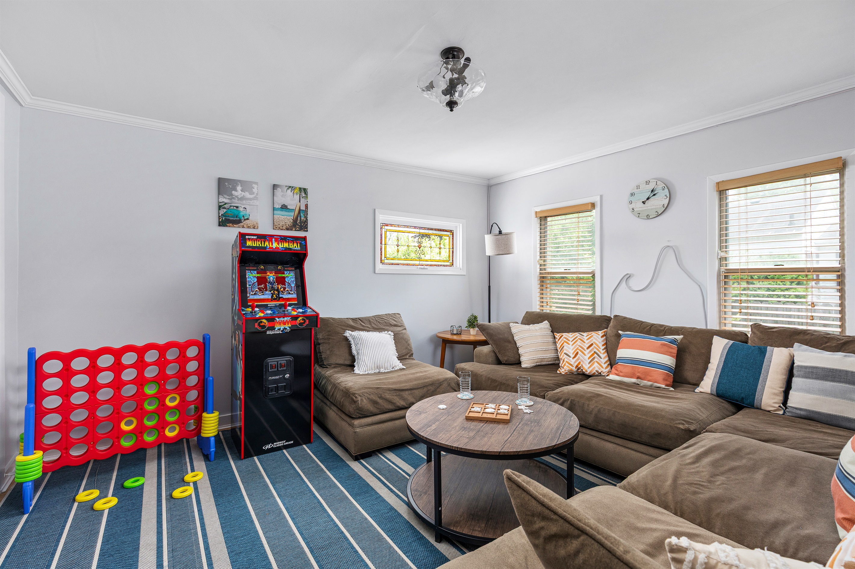 Pile into the family room for movies, games, and the kind of laughter that fills the whole house.