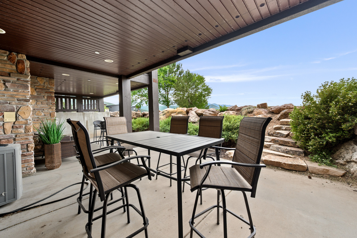 Gather outside for meals and conversation while enjoying the fresh mountain air.
