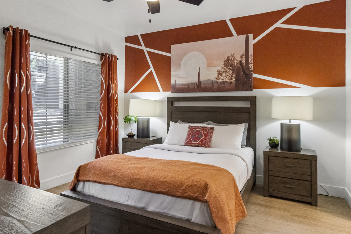 Unwind in a spacious bedroom after a day of family adventures.