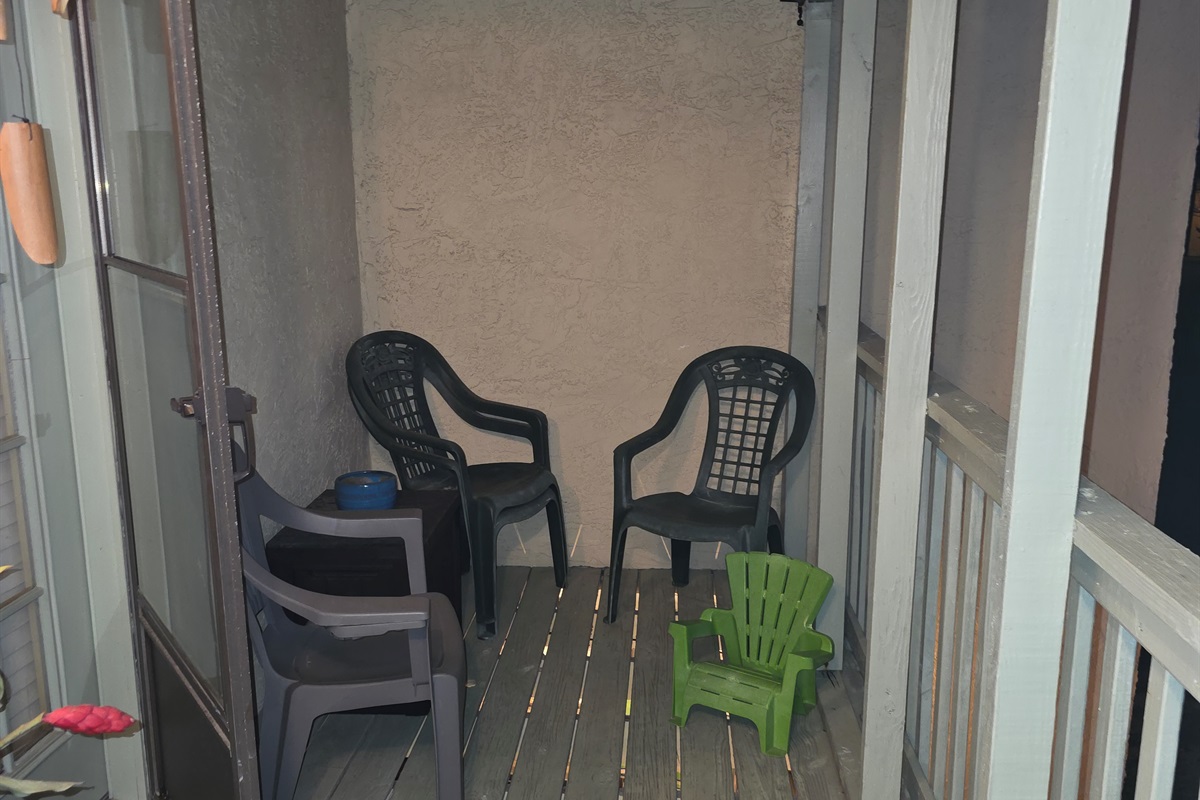 Seating for upstairs balcony
