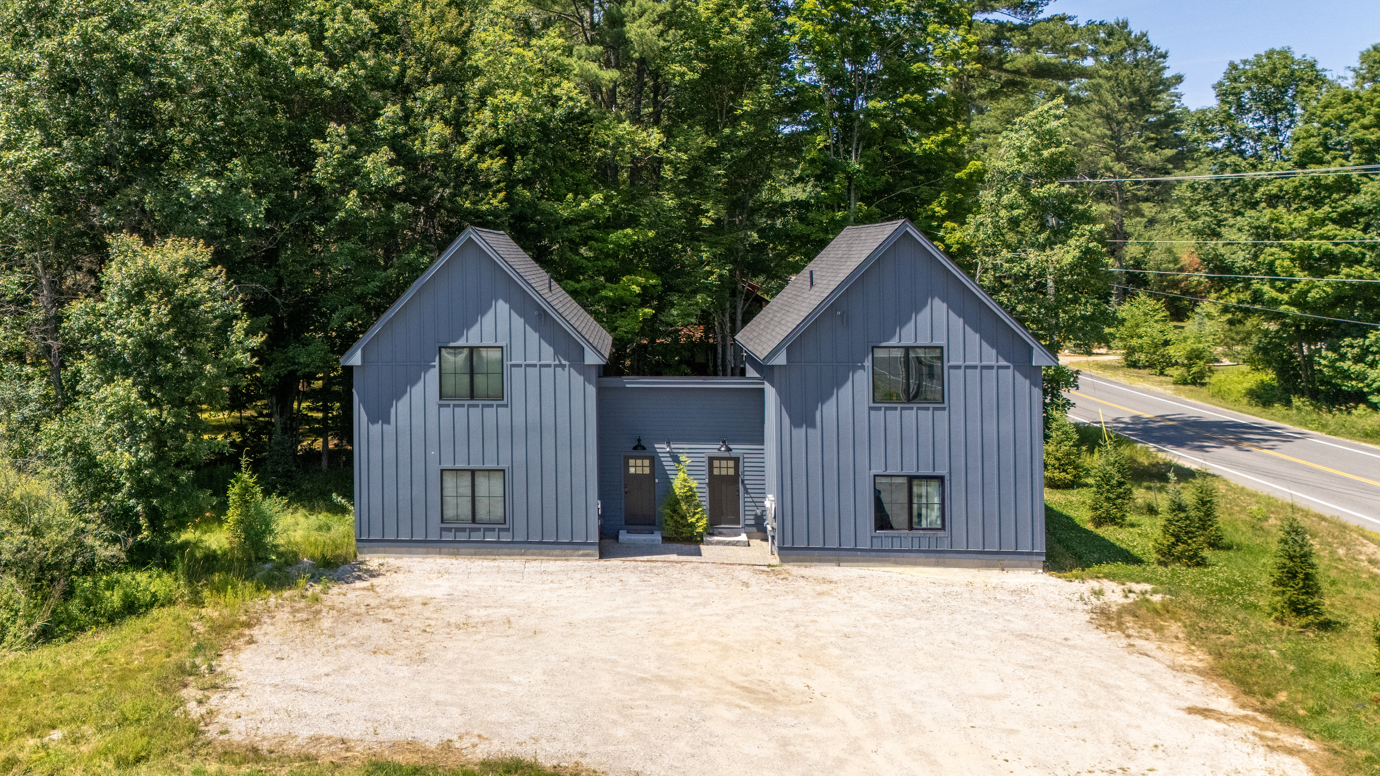 A peaceful modern retreat surrounded by beautiful woodland.
