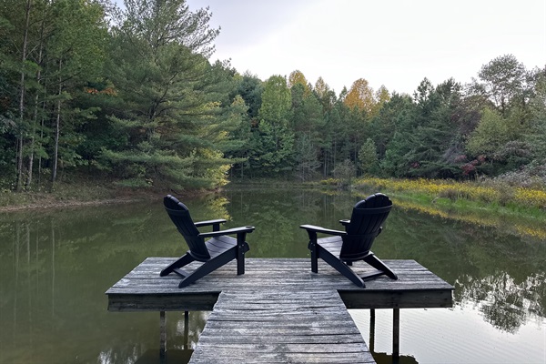 Catch and release fishing from our private pond!