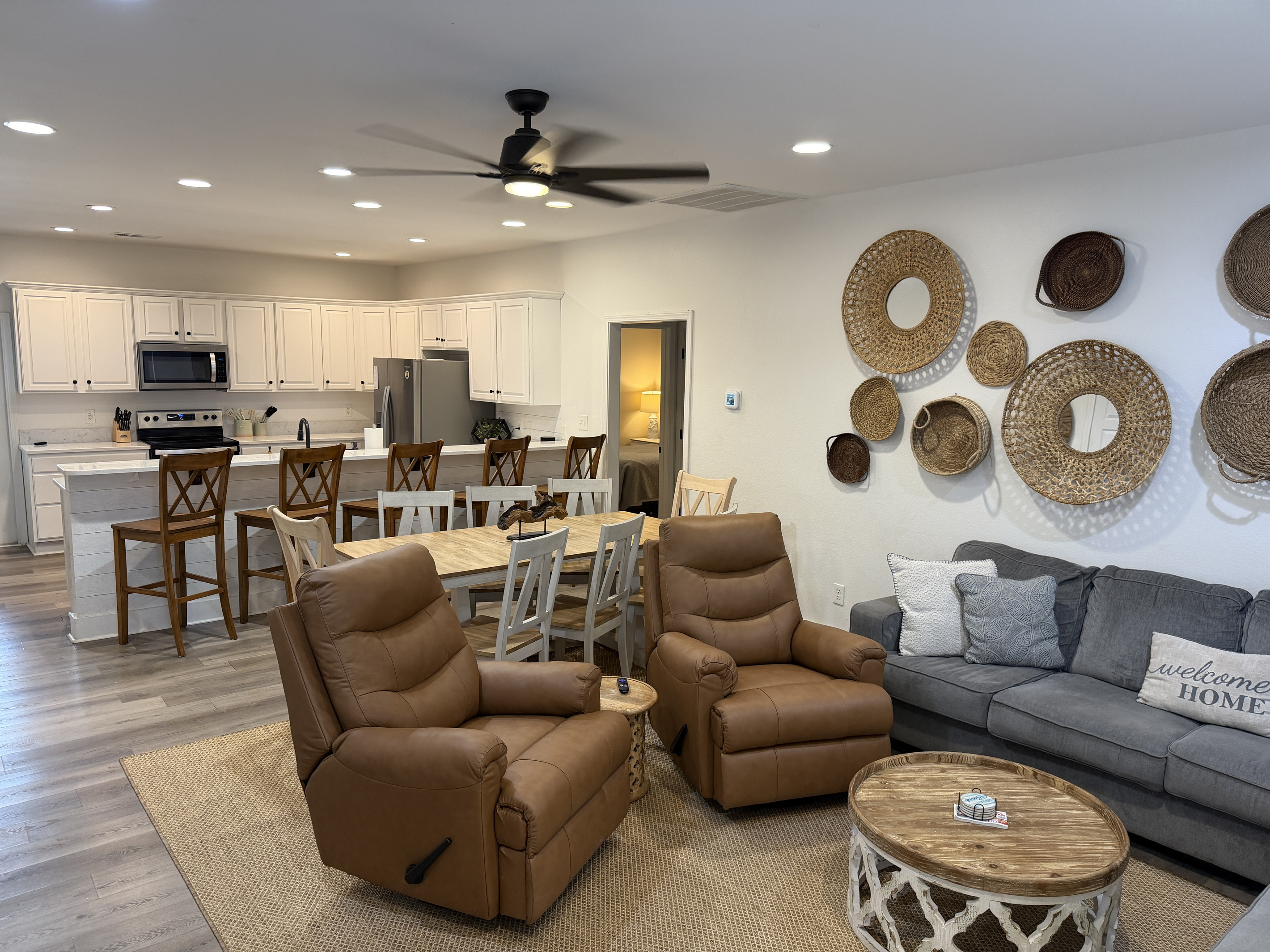 Living Room into Kitchen