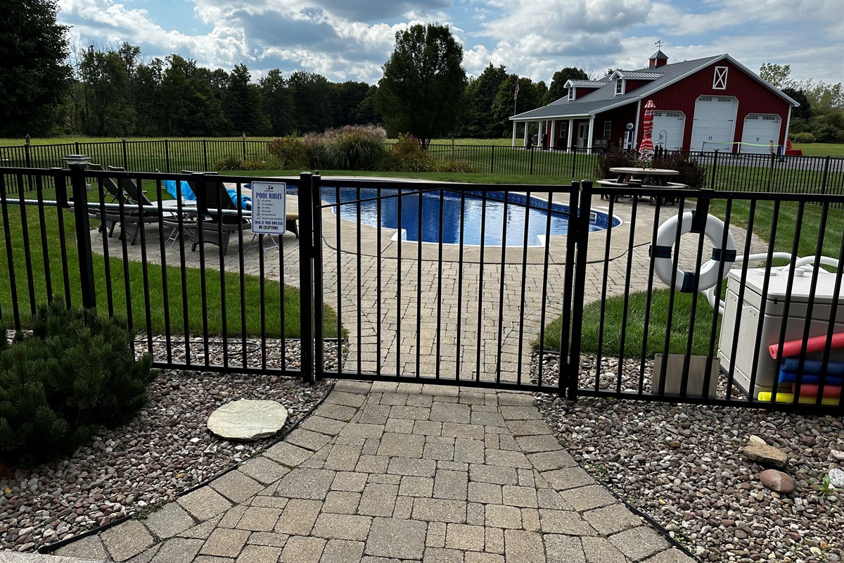 Inground Pool with Safety Fence
