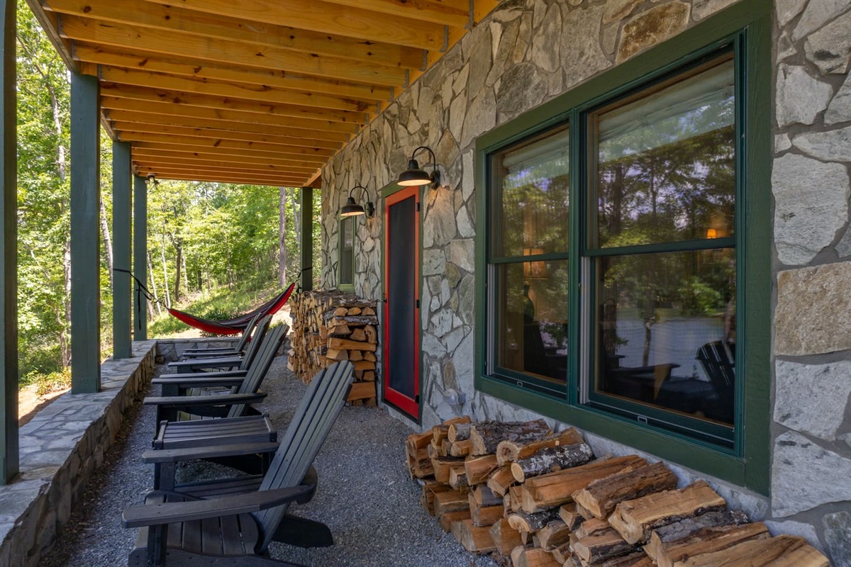 Lower level of home with seating to relax