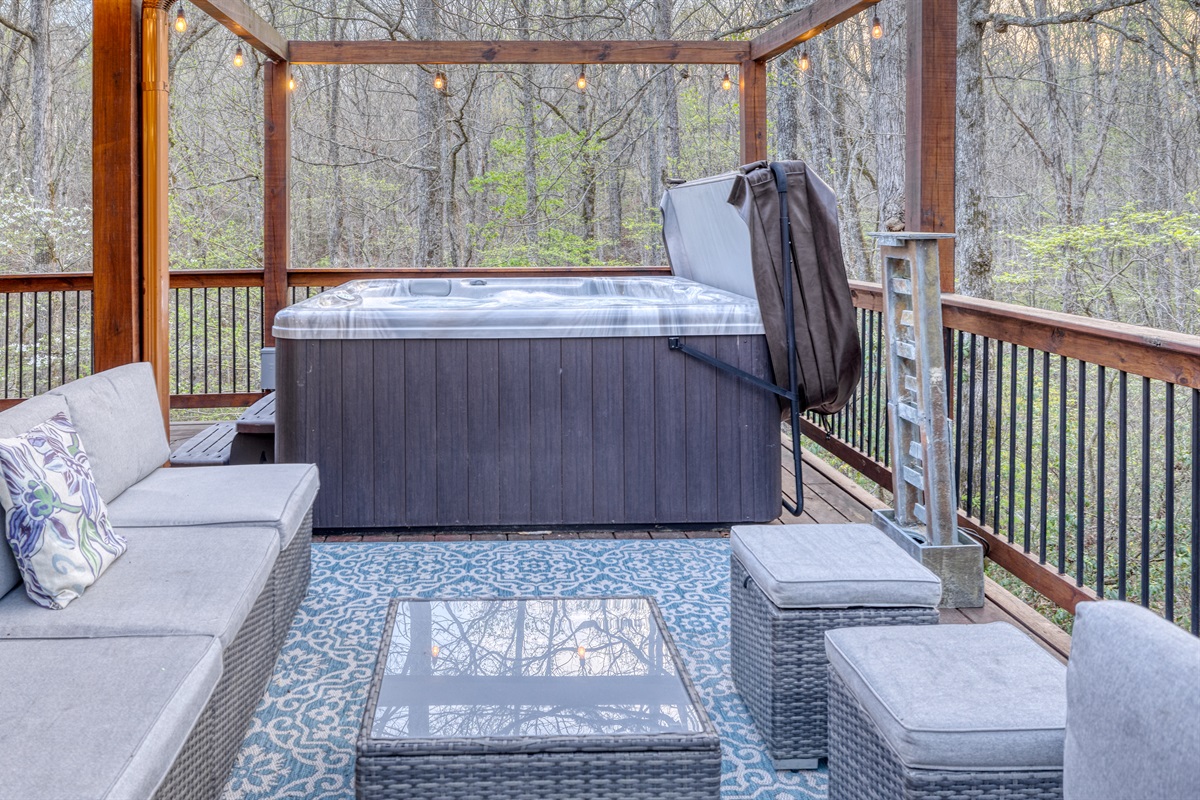 Gather & enjoy outdoors on the deck and hot tub